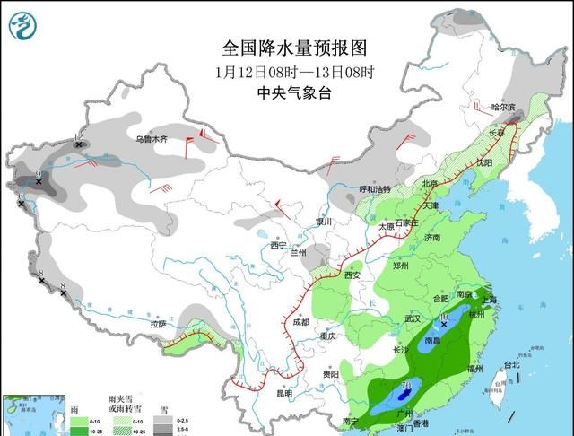 中央气象台全国天气预报：我国大部地区将出现寒潮雨雪天气