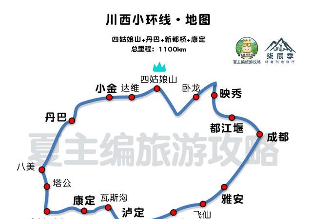 川西旅游地图系列：高清简洁版，自驾轻松走遍稻城亚丁、色达