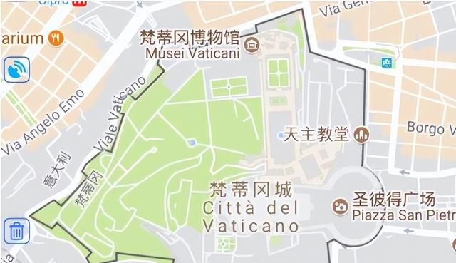 梵蒂冈0.44平方公里的国土能挤得下180多个建交国家的大使馆吗