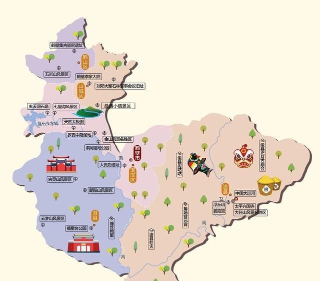 鹤壁最全旅游景点地图 来看看你打卡了几个？